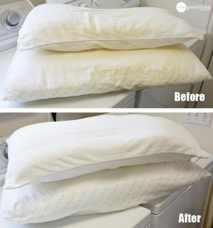 de manière efficace, la façon d'obtenir des oreillers et des couvertures blanches
