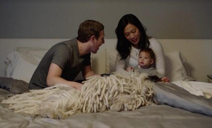 Mark Zuckerberg avec sa femme et sa fille