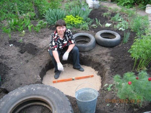 doit être nivelé surface à l'aide d'un niveau à bulle.