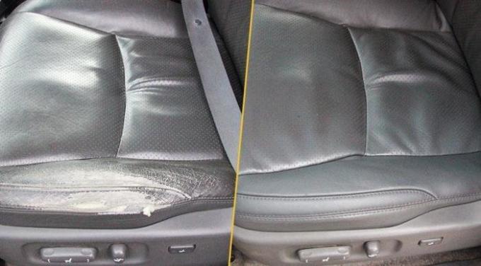 Les petites abrasions sur des sièges en cuir peuvent également être déguisées, mais les dommages graves pour nécessiter des réparations coûteuses. | Photo: amdplus.ru.