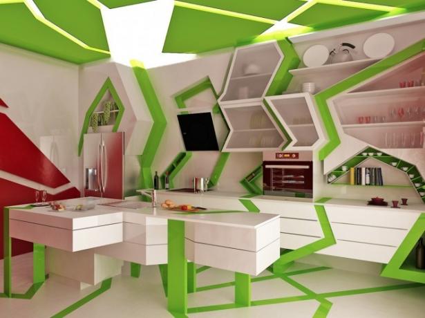 Cuisine blanc-vert (45 photos): instructions vidéo à faire soi-même pour l'installation, quels meubles choisir, prix, photo