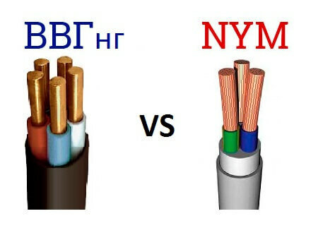 Figure 3: Comparaison des câbles et VVG NYM