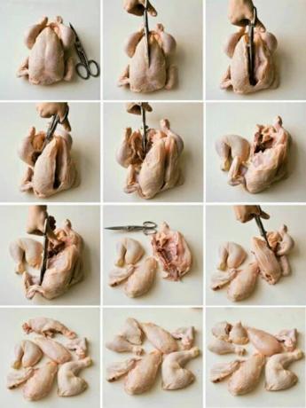 Comment couper la carcasse de poulet. | Photo: Pinterest.