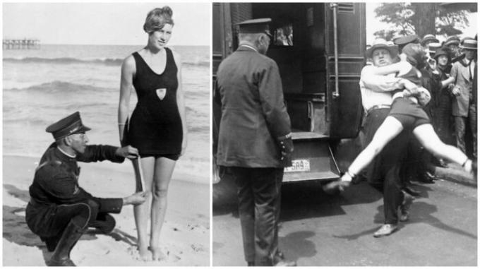Les femmes dans les maillots de bain « indécent » devraient être arrêtés! (Th 1920, États-Unis). 