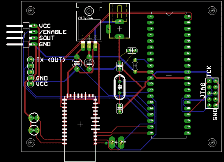 Exemple tracé PCB