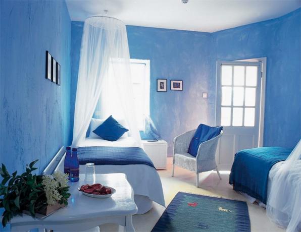 Photo de la chambre en bleu