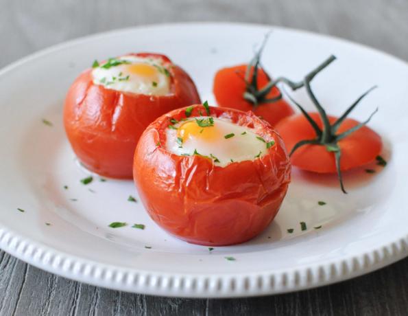 Œufs brouillés aux tomates