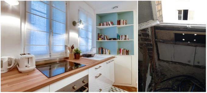 Odnushka Smart avec une salle de chambre et dressing 25 m²: avant et après