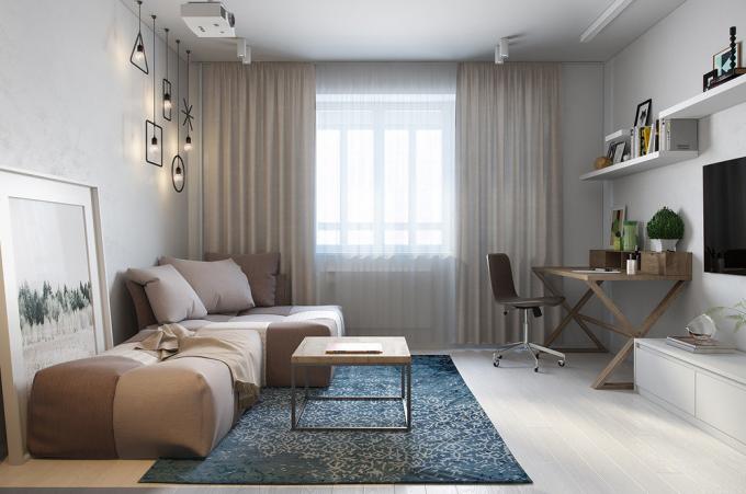 L'intérieur de la semaine: 29 m² confortable appartement dans le style scandinave