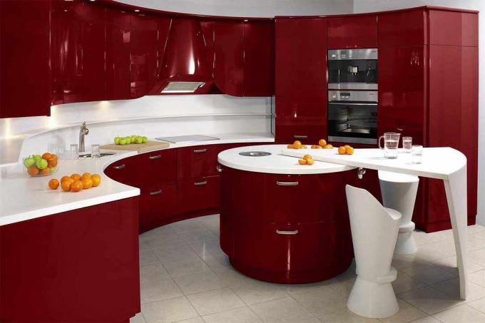 Cuisine rouge et blanche (51 photos): instructions vidéo pour décorer un espace cuisine de vos propres mains, photo et prix