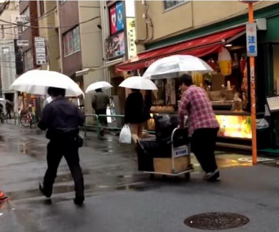 parapluies transparents sont très populaires au Japon.