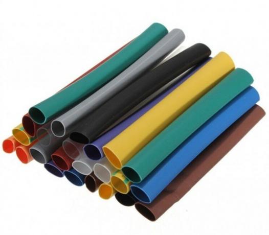 Figure 3. Chauffer tubes rétrécissables de couleurs différentes