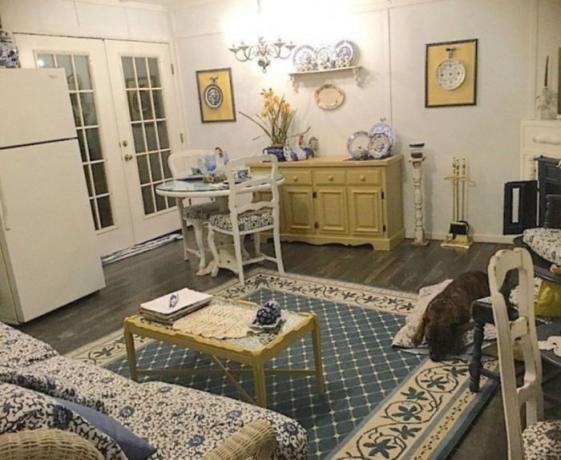 Gardez les vieux meubles peints, et astucieusement élaboré chambre dans un style vintage.