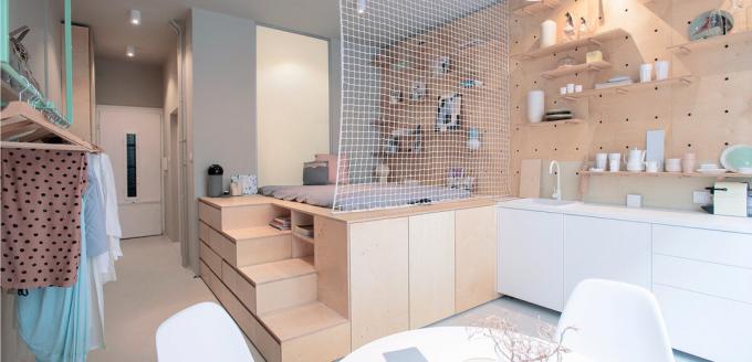 Puzzle Appartement: Studio 30 m² sans armoires