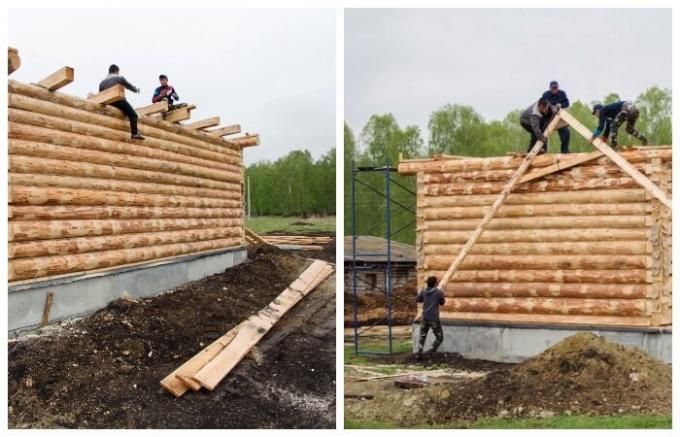 La construction de deux maisons pour les agriculteurs futurs (Sultanov, région de Tcheliabinsk).